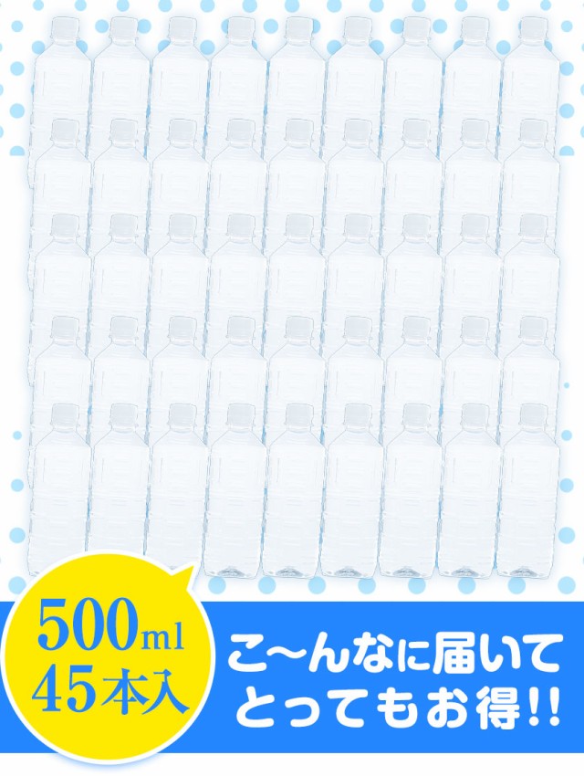 【大容量★新発売】 水 500ml 45本 熊本 純 イオン 天然水 ラベルレス くまモン箱 飲料水 国産 ナチュラルミネラルウォーター くまモン 【1-3営業日以内に発送予定（土日祝除く）】