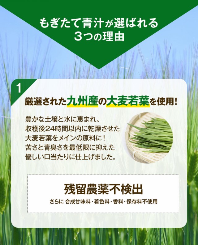 国産 青汁 30包 90g もぎたて青汁 飲みやすい 大麦若葉 安心 安全 九州 生まれ 《3-7営業日以内に出荷予定（土日祝除く）》