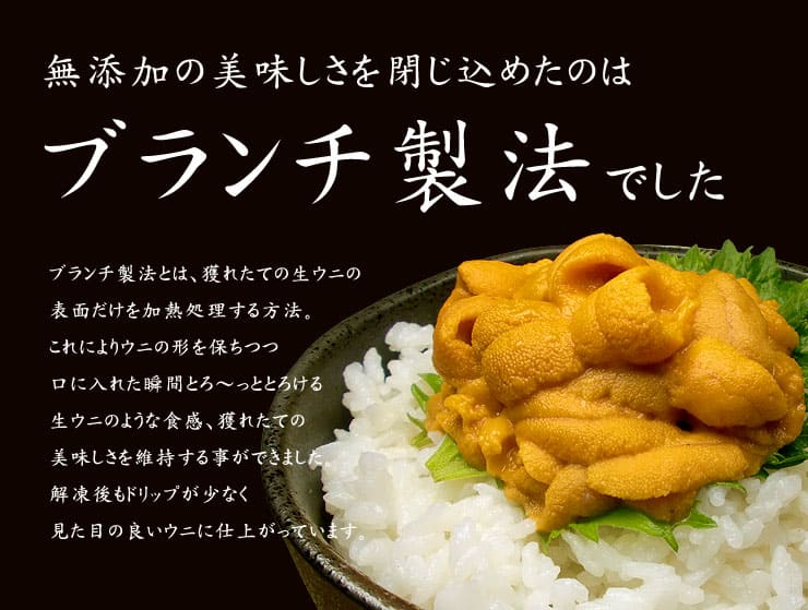 無添加 お刺身 ウニ 100g うに丼約1.5杯分 [生ウニ100]