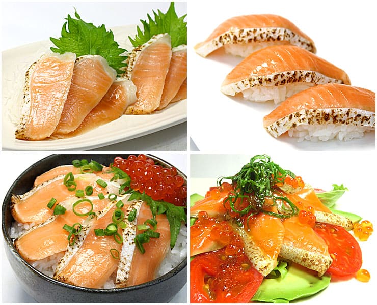 炙りサーモンハラスお刺身カット済み（20切入）アトランティックサーモン [炙りサーモン]