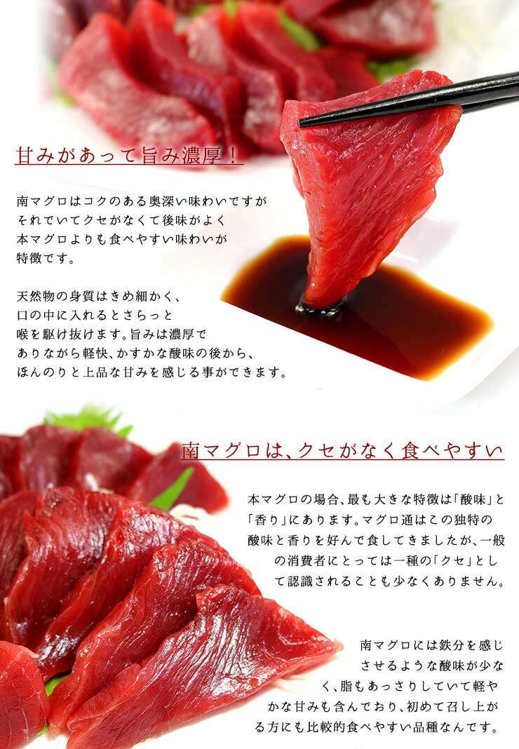 天然 南マグロ 赤身 500g 4～5人前 希少な天然物 不定形サク詰合せ 血合い処理済み 可食部ほぼ100% 解凍レシピ付 [天然南マグロ赤身500g]