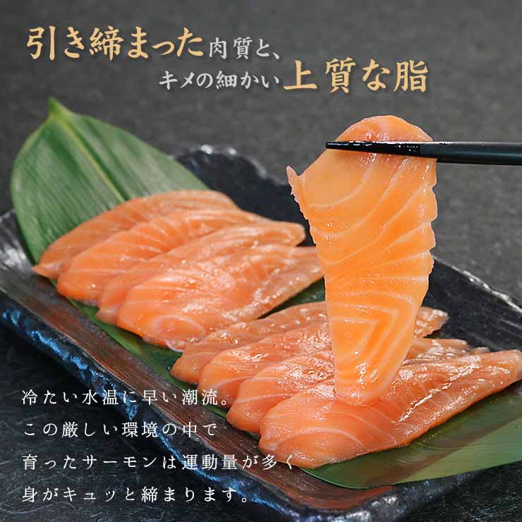 サーモン お刺身 スライス 80g(8g×10切入) [サーモンスライス]