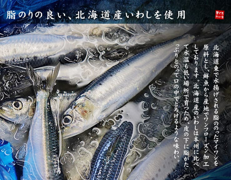 刺身いわし 半身20枚入り 北海道産 [お刺身いわし]