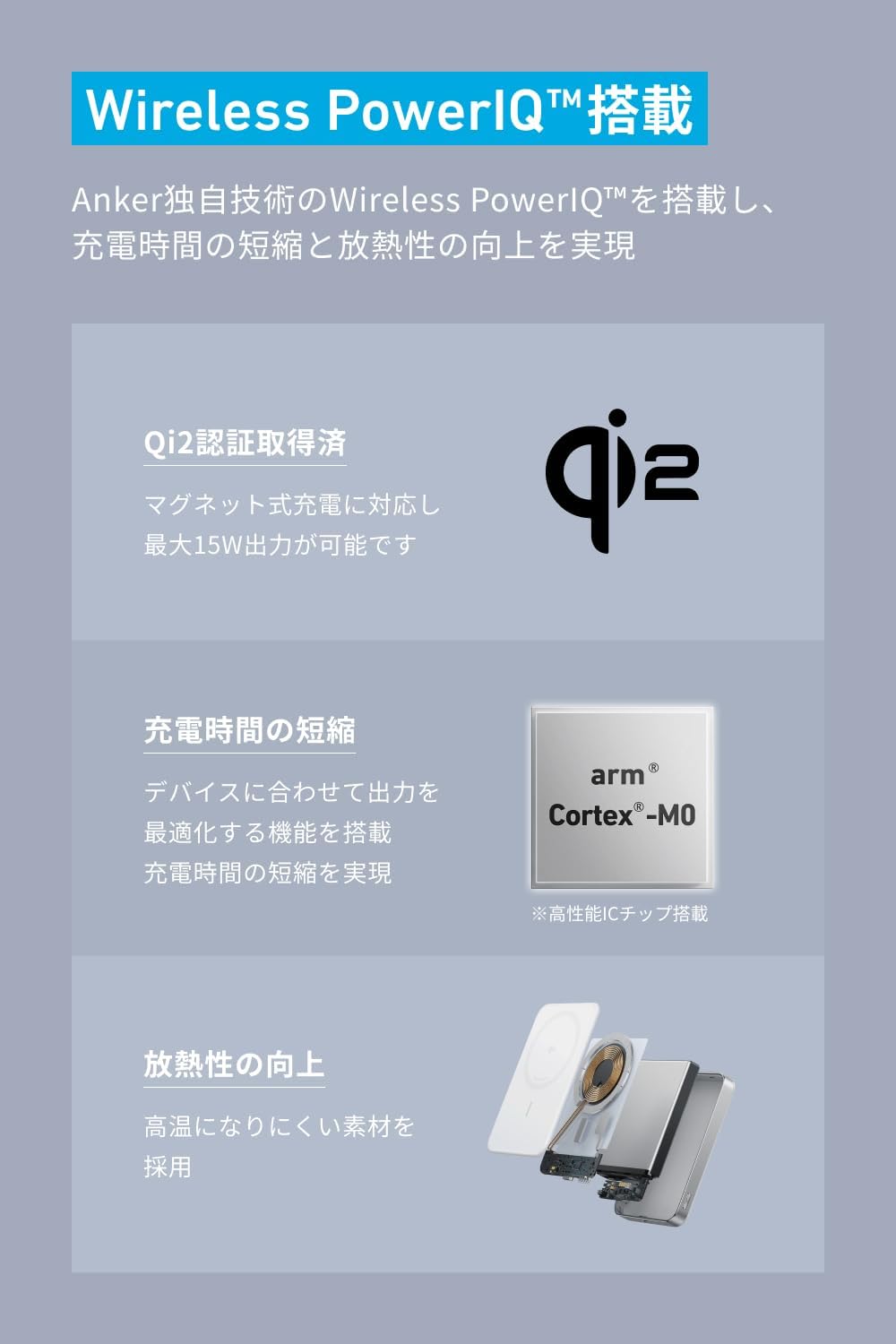 Anker MagGo Power Bank (10000mAh, Slim) ブラック