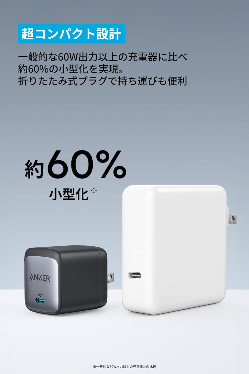 Anker Nano II 65W (PD 充電器 USB-C)【独自技術Anker GaN II採用/PD対応/PSE技術基準適合/折りたたみ式プラグ】MacBook PD対応Windows PC iPad iPhone Galaxy Android スマートフォン ノートPC 各種 その他機器対応 (ブラック)