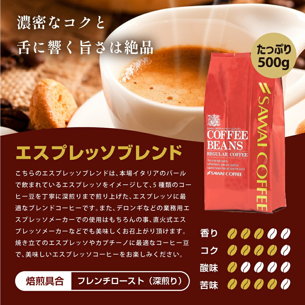 澤井珈琲 広がる香りのコク旨の贅沢福袋 深煎りコーヒーだけ福袋 エスプレッソ ジャーマン 濃い味 500g×3袋 中挽き