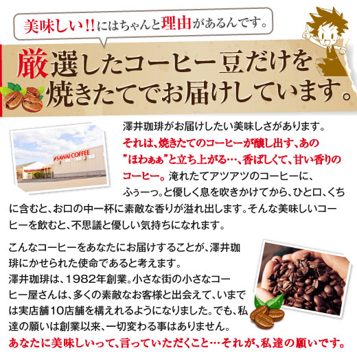 澤井珈琲 世界中の珈琲愛飲家が選ぶ至福のブラジルコーヒー3選 ブラジル3種飲み比べセット 中挽き