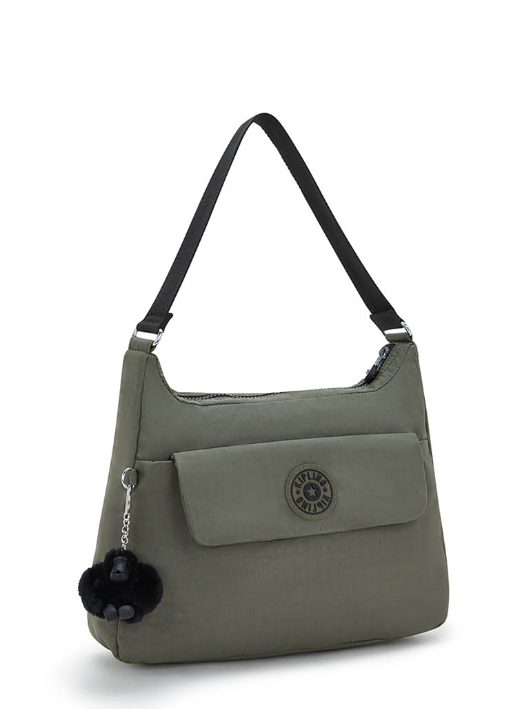 kipling スカーレット グリーンモス ショルダーバッグ
