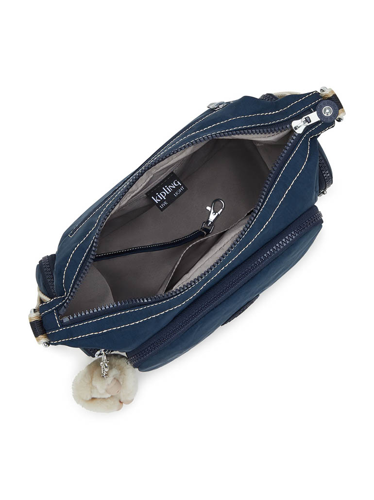kipling ガブ　エス ブルーブルーストライプ ショルダーバッグ