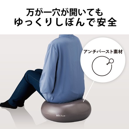 〈エレコム〉 ドーナツ型バランスボール