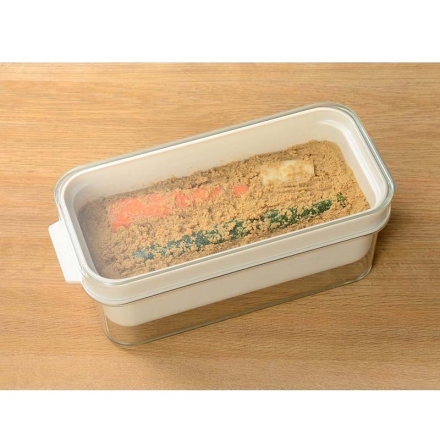 ぬかどこボックス サイズ（約）＝幅29.6×奥行13.2×高さ10.5ｃｍ