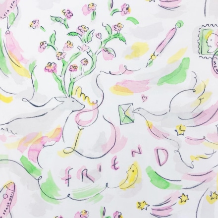 MANAMI SAKURAI Handkerchief 'Dear my friend' (Pink)