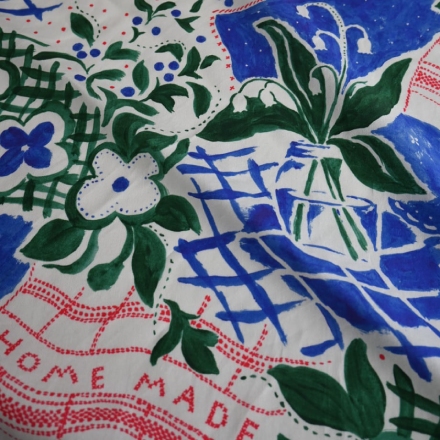 MANAMI SAKURAI Handkerchief 'Patchwork' (Blue)
