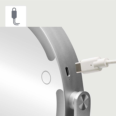 ＜VENUSiS＞ 卓上LEDミラー VML-4300-5X　シルバー（S）