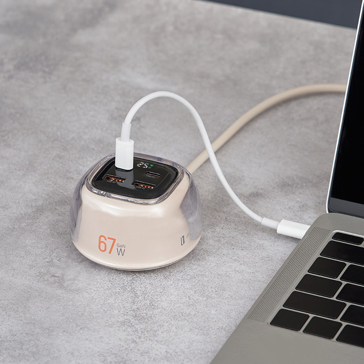 Life on Products ライフオンプロダクツ USB急速充電器 USB PD （パワーデリバリー）対応 67W ベージュ LCAEA018