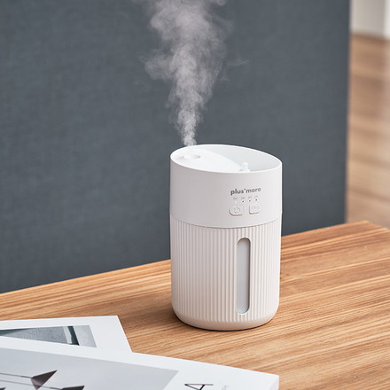 plusmore プラスモア 倒れても水がこぼれにくい充電式コードレス上部給水加湿 ペールレッド PBAHF004