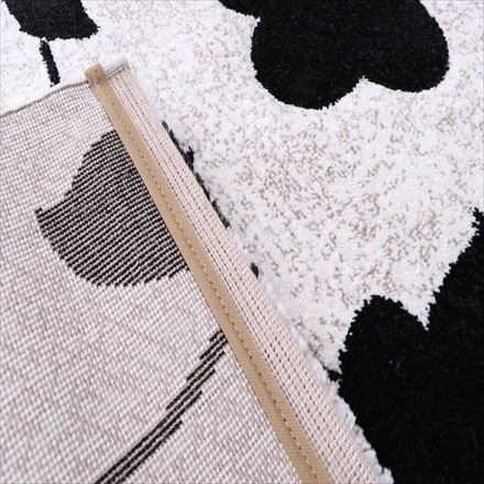 トルコ製ウィルトン織りカーペット「ネム」 160×230cm ブラック