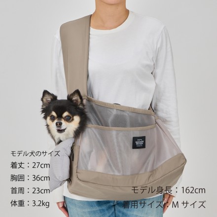 MESH SHOULDER BAG Mサイズ ベージュ
