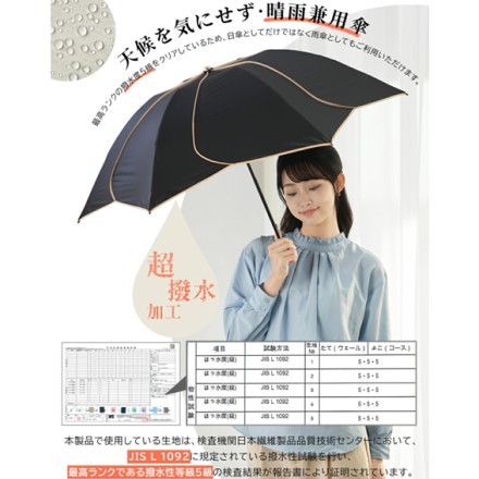 逆さ傘 花びらデザイン 完全遮光日傘 オフ×レッド