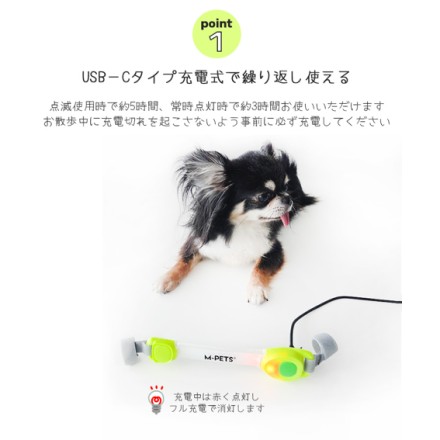 M-PETS FLASH LED BAND ORANGE