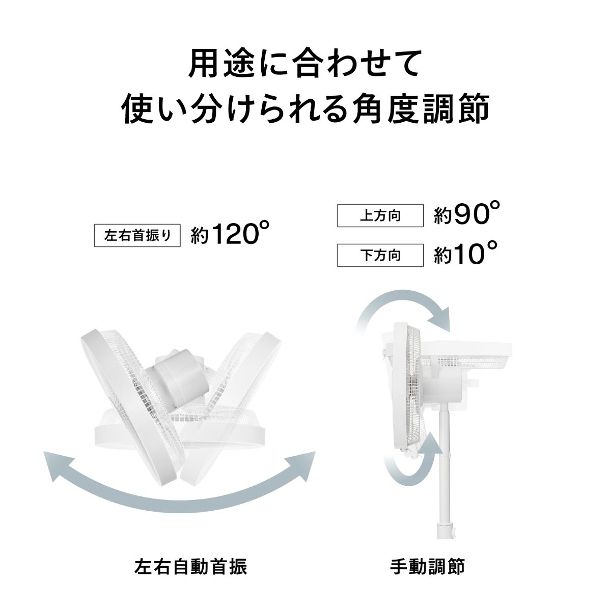 ツインバード サーキュレーション 扇風機 9枚羽 風量10段階切替 ホワイト　EF-J952W