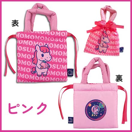 ポーチ 巾着 クッション巾着スモモモモモモモモ ピンク FDC