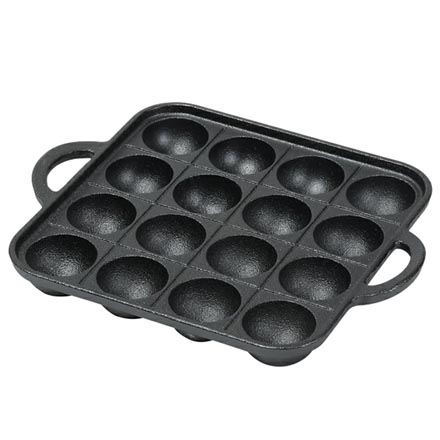 たこ焼きプレート 16穴 鉄鋳物製