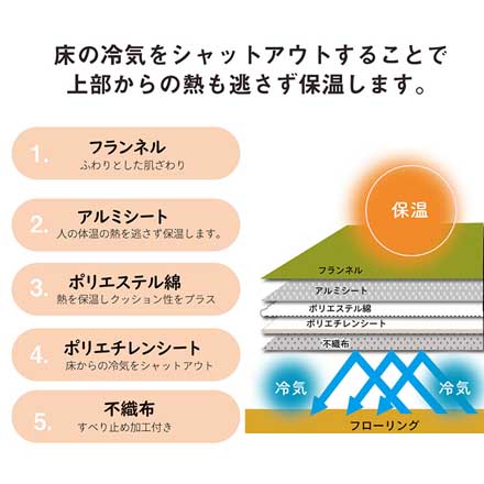 イケヒコ レイヤー ラグ 200×240cm ブラウン