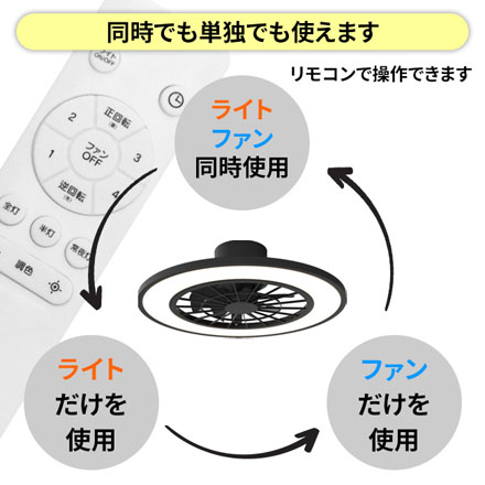 シーリングライト サーキュレーター シーリングファンライト10畳用 ブラック
