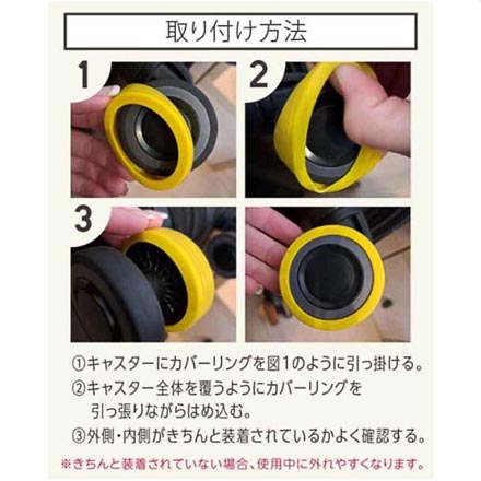 キャスターカバーリング イエロー