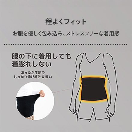 腹巻き 男性用 湯たんぽみたいなあったか メンズ 腹巻 ブラック 2個