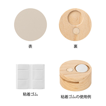 壁面クリップ ピクチャークリップ木製 グレー FDC