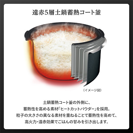 タイガー 圧力IHジャー炊飯器 5.5合炊き オフブラック JPV-L100KO