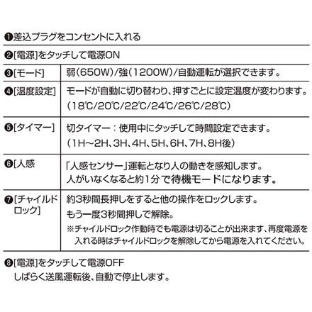 TEKNOS テクノス パネル型 セラミックファンヒーター ネイビー TS-P1223NV