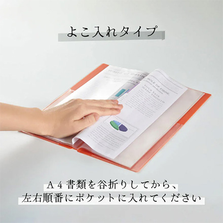 キングジム クリアーファイル ホッソ 15ポケット オレンジ FDC