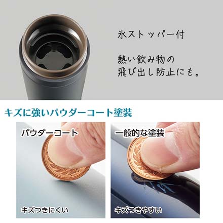 CCC真空二重マグ 500ml 水筒 スモークブルー