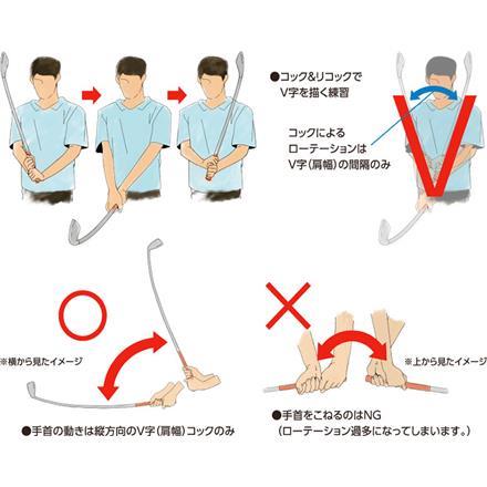 リンクス ゴルフ フレループ ウテル カーブ型スイング 練習器具 FURELOOP UTERU 素振り練習機 打てる レッド