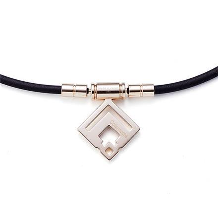 コラントッテ TAO スリム アラン ミニ 磁気 ネックレス シャンパンゴールド×ルビーレッドラメ(RD) ARAN mini ABARO02 L