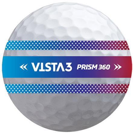 ボルビック ゴルフ ビスタ3 プリズム VISTA3 PRISM 360 ゴルフボール 1ダース/12球 マルチ,ピンク VOLVIK マルチ