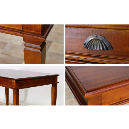 ダイニングテーブル 幅130cm 高級品 北欧 ヴィンテージ 天然木 マホガ二ー