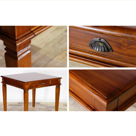 ダイニングテーブル 幅80cm 高級品 北欧 ヴィンテージ 天然木 マホガ二ー お客様脚部取り付け