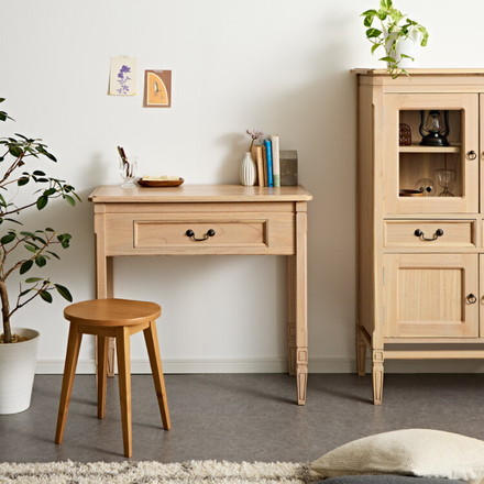 デスク コンソールデスク 幅85cm 完成品 木製 引き出し 収納 北欧 ナチュラル ミンディ