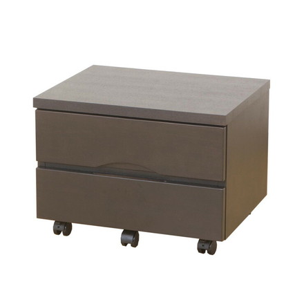 天然木 タモ 突板 プリンターワゴン 収納ワゴン 幅50 木目調 キャスター付き 2段 引き出し 木製 在宅勤務 テレワーク 勉強机