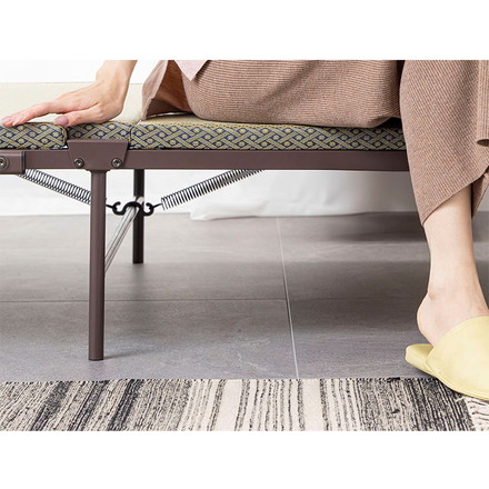 折りたたみ畳ベッド い草の香る シングルベッド 天然い草使用 折り畳みタタミベッド シングル ヘッドレスタイプ