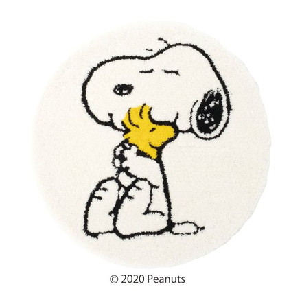 PEANUTS マット 65×65cm スヌーピー クロースフレンド スヌーピー SNOOPY ピーナッツ 防ダニ 滑り止め