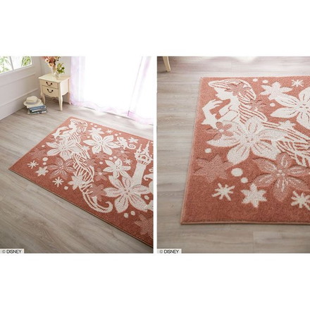 ディズニー ラグ 130×185cm DISNEY PRINCESS タングルド 防ダニ 床暖房 ホットカーペット対応