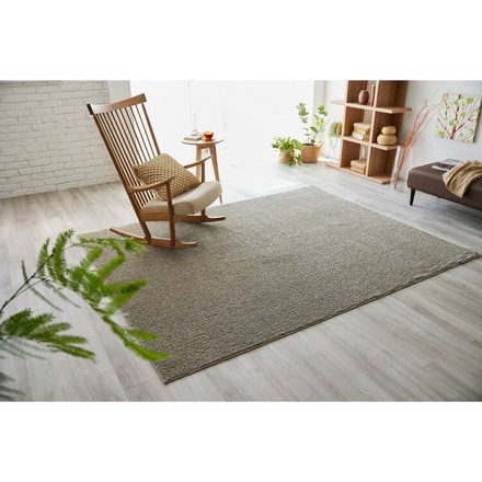日本製 ラグ 190×240cm 滑り止め ソル SOL むじのラグ 無地 タフトラグ アイボリー ブラウン グレージュ 国産 スミノエ Suminoe 北欧 モダン シンプル