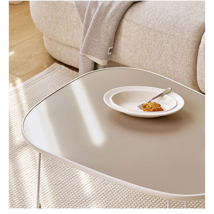 roomnhome ニューぺブル 折り畳み 幅80cm センターテーブル 韓国インテリア リビングテーブル ホワイト