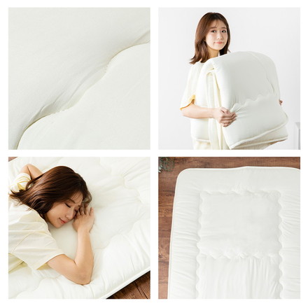 抗菌防臭・防ダニ敷布団 セミダブル 120×210cm 清潔敷布団 NEW Softcool綿 固綿 ピーチスキン加工