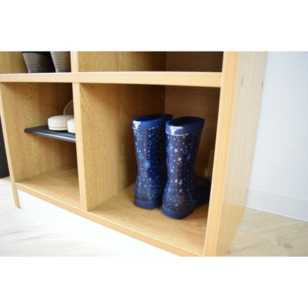 下駄箱 1列×3段 9人用 フリーラック スリッパラック シューズボックス シューズラックオープン 6足 棚板可動式